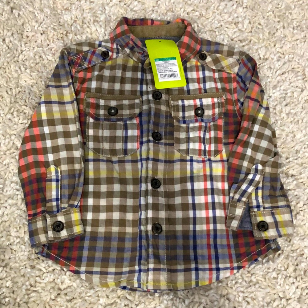 NWT Toddler plaid long sleeve